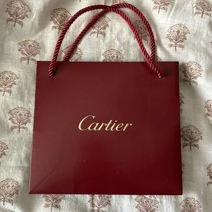 Cartier 7” by 7” shopping bag
